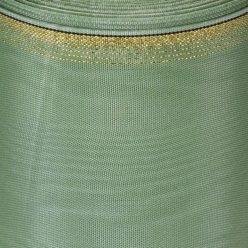 Prodotto Nastro moiré per ghirlande, verde salvia con bordo dorato, 150 mm x 25 m, nastro decorativo per composizioni floreali e ghirlande.