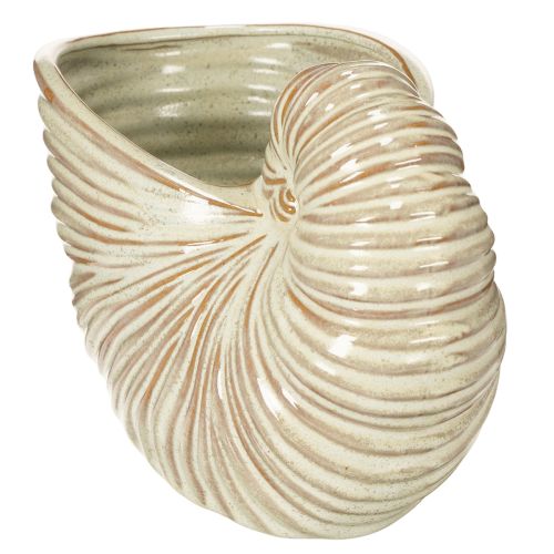Prodotto Vaso da fiori in ceramica con motivo a chiocciola per composizioni vegetali speciali, 21 cm