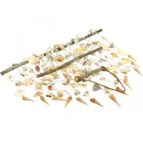 Floristik24 Collana di conchiglie decorazione murale conchiglie decorazione marittima L80cm