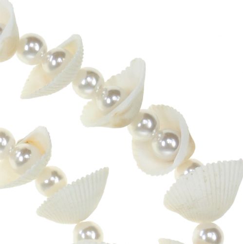 Prodotto Ghirlanda di conchiglie con perle bianche 100 cm