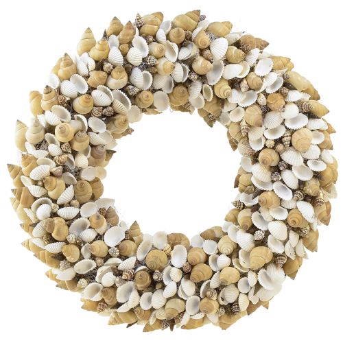 Prodotto Corona di conchiglie conchiglie lumache di mare bianco naturale Ø35cm