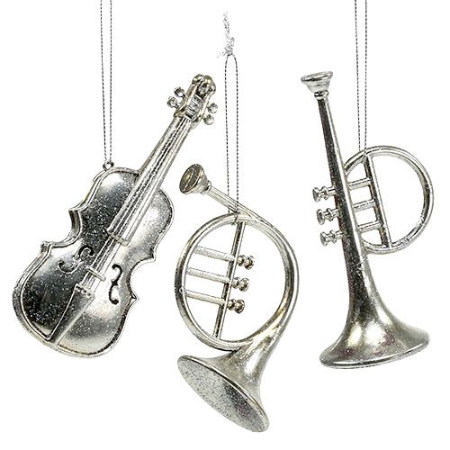 Ordinamento di strumenti musicali. 12 cm - 14,5 cm argento 3 pezzi