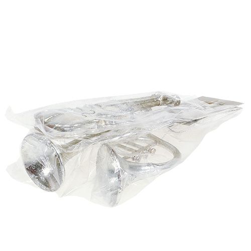 Floristik24 Ordinamento di strumenti musicali. 12 cm - 14,5 cm argento 3 pezzi
