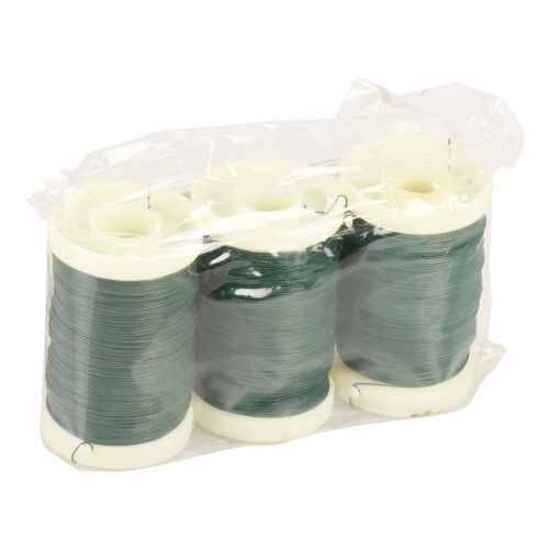 Prodotto Filo per fioristi Filo decorativo Filo di mirto verde 0,30 mm 100 g 3 pz