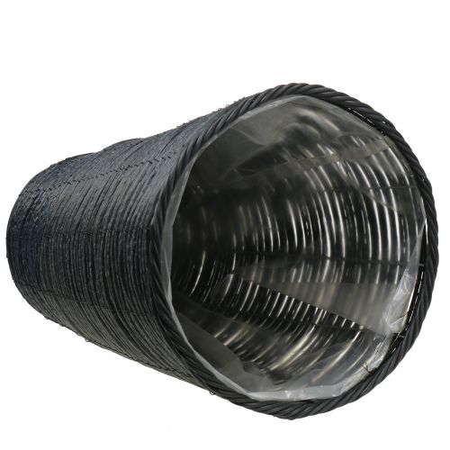 Floristik24 Portavaso effetto rattan antracite Ø30cm H50cm