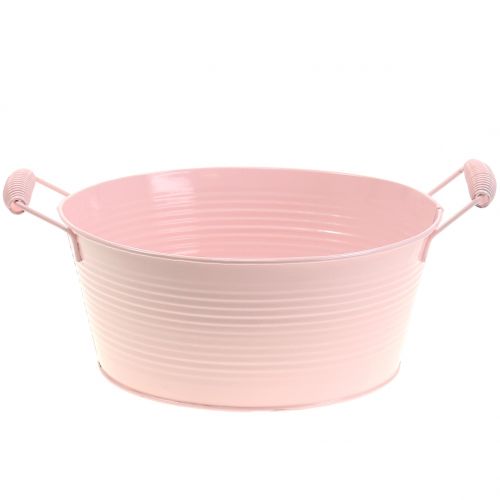 Floristik24 Tazza di zinco colori pastello con manico Ø22cm H9,5cm 3 pezzi
