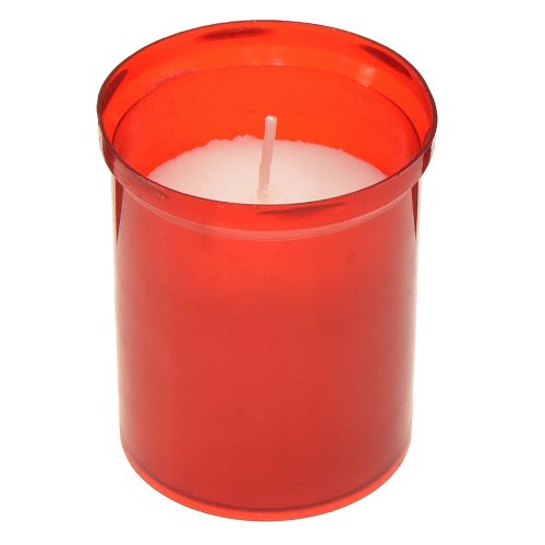 Candele di ricarica per luci gravi rosse H6,5 cm 22 ore 15 pezzi