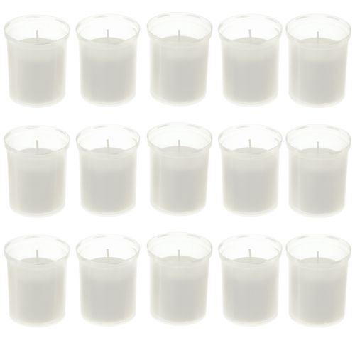 Prodotto Candele di ricarica per luci gravi bianche 22 ore H6,5 cm 15 pezzi