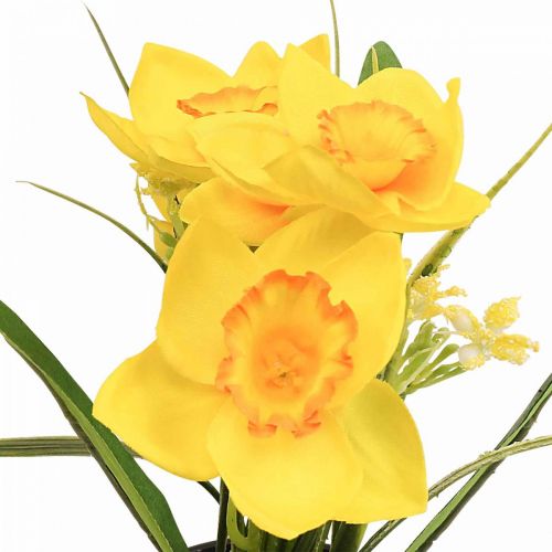 Floristik24 Narciso in vaso narciso giallo fiore artificiale H21cm