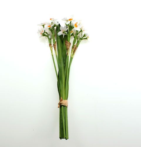 Floristik24 Bouquet di narcisi in bianco 35cm 3 pezzi