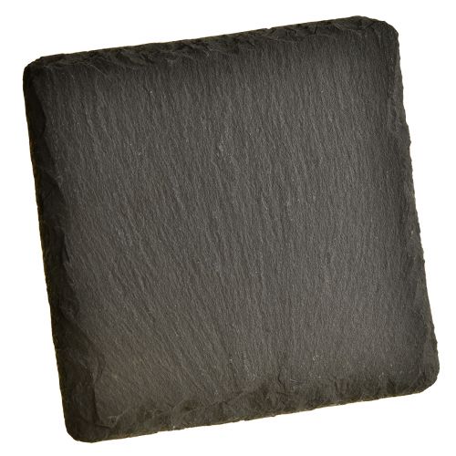 Floristik24 Sottobicchieri quadrati in ardesia naturale neri 10×10 cm 6pz