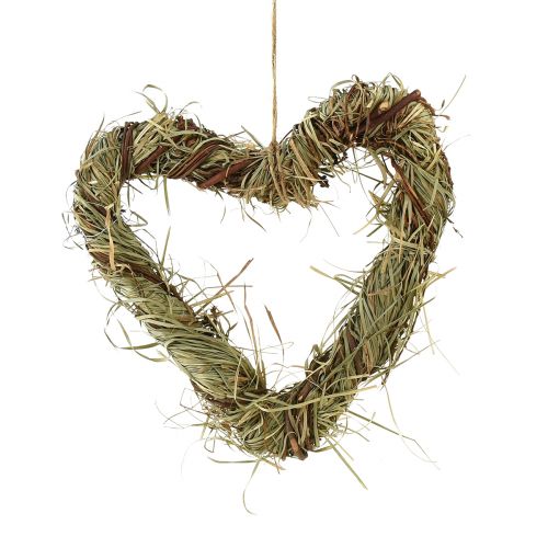 Prodotto Ghirlanda naturale da appendere ghirlanda di vite cuore di fieno 25x25 cm 3 pz