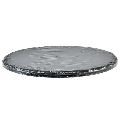 Prodotto Piatto in ardesia naturale vassoio rotondo in pietra nero Ø25cm 2 pz