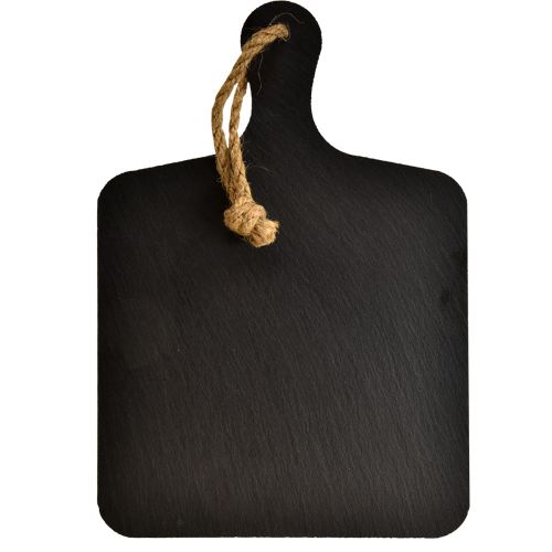 Vassoio in Ardesia Naturale da Appendere in Pietra Nera 26×18 cm