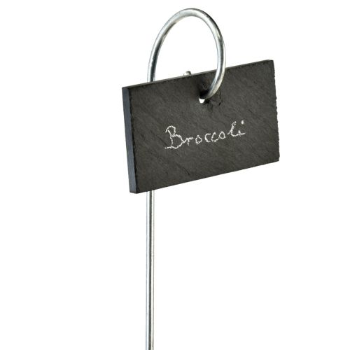 Lastre di Ardesia Naturale Plug Plant Signs Nero 25 cm