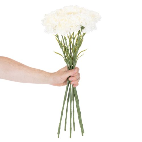 Garofano artificiale con stelo per bouquet e ghirlande, 56 cm, 8 pezzi | Floristik24.it