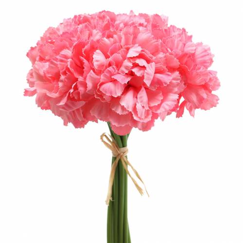 Floristik24 Rosa artificiale del garofano 25cm 7pcs Pianta artificiale come reale!