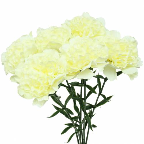 Garofano artificiale bianco 6 pz
