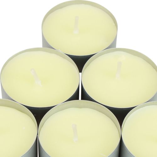 Prodotto Luci notturne luci da tè luci notturne in alluminio giallo tempo di combustione 8 ore 60 ore