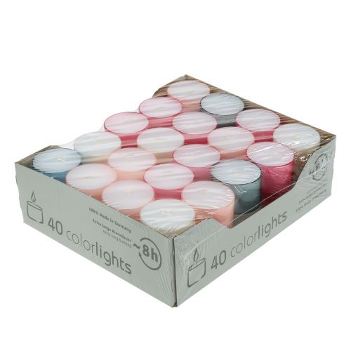 Floristik24 Colorlights tea light pastello assortiti 40 pz