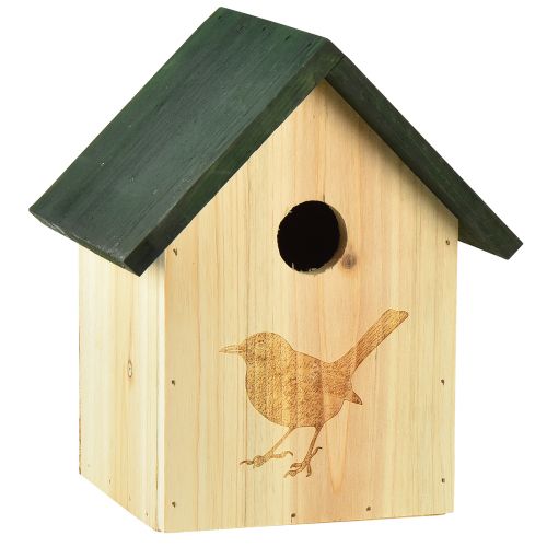 Floristik24 Nido per cinciallegre in legno verde naturale H20,5 cm