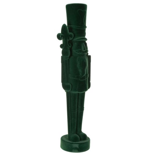 Statuetta dello schiaccianoci, in piedi, decorazione natalizia, floccata, 77 cm