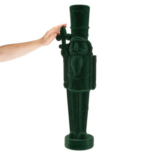 Statuetta dello schiaccianoci, in piedi, decorazione natalizia, floccata, 77 cm | Floristik24.it