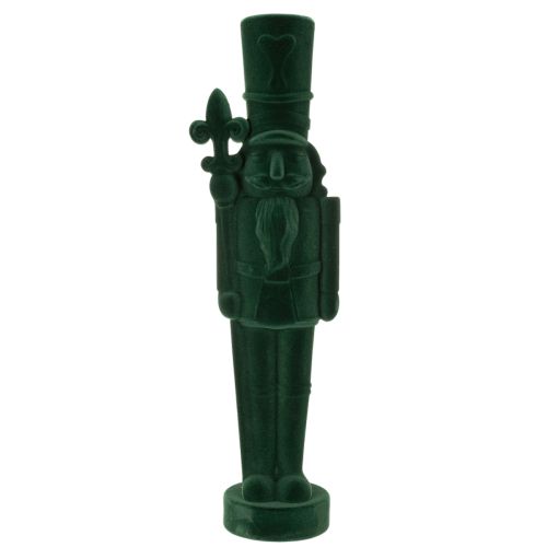 Statuetta dello schiaccianoci, in piedi, decorazione natalizia, floccata, 77 cm | Floristik24.it