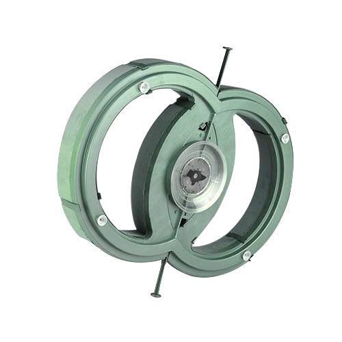 Prodotto Composizione floreale per auto in schiuma doppio anello 55×39 cm H6 cm 1 pezzo