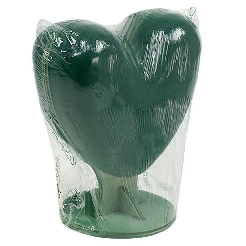 Floristik24 Mini plug 3D a forma di cuore in schiuma floreale dimensioni 20 cm x 18,5 cm x 8,2