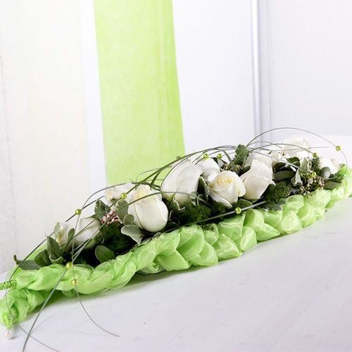 Prodotto Decorazione da tavolo in mattoni di schiuma floreale verde 22 cm x 7 cm x 5 cm 10 pezzi