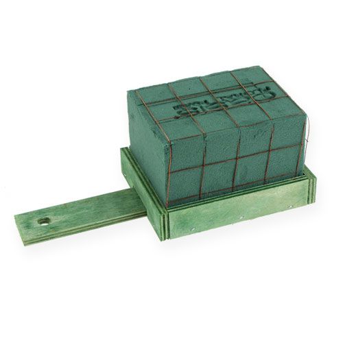 Prodotto Mattoncini floreali in schiuma con base in legno 21 cm x 9 cm x 8 cm 8 pz