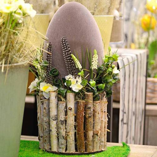 Prodotto Uovo di Pasqua floccato H25cm Uova colorate Decorazione pasquale