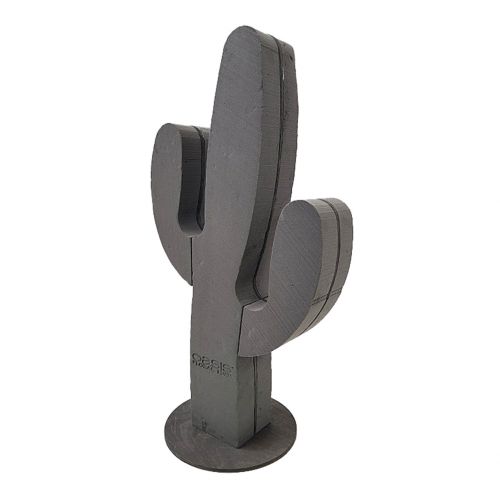 Figura floreale in schiuma cactus nero 38 cm x 74 cm