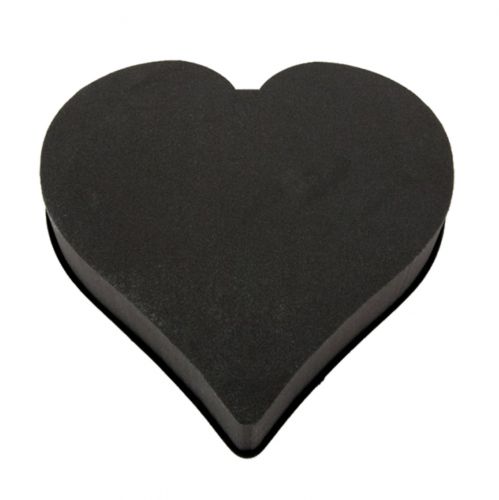 Floristik24 Cuore nero plug-in schiuma decorazione 33cm 2 pezzi di nozze