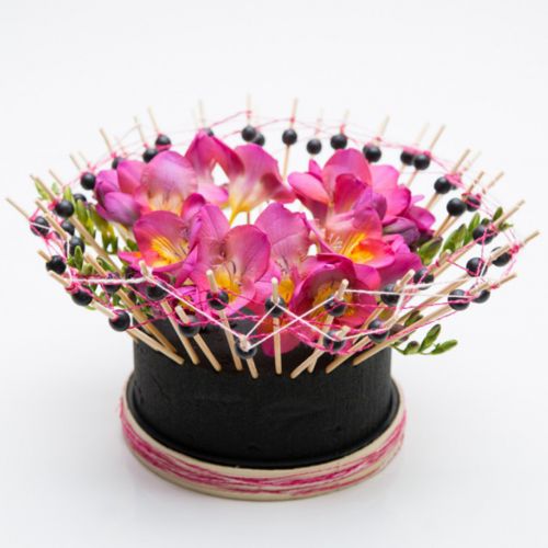 Floristik24 spugna per fiori cilindro tappo materiale nero Ø28cm H5cm 2 pezzi