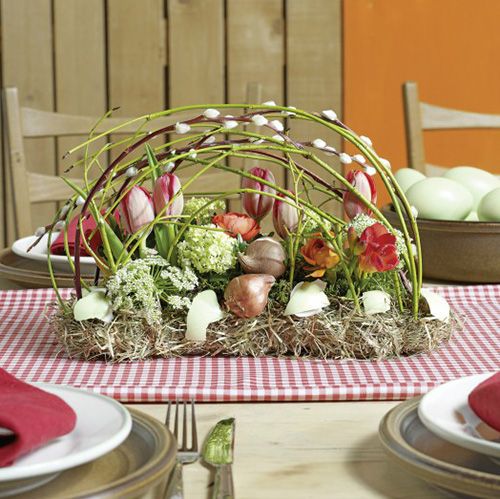 Decorazione floreale da tavola in mattoni di schiuma 29 cm x 12 cm x 8,5 cm 4 pezzi