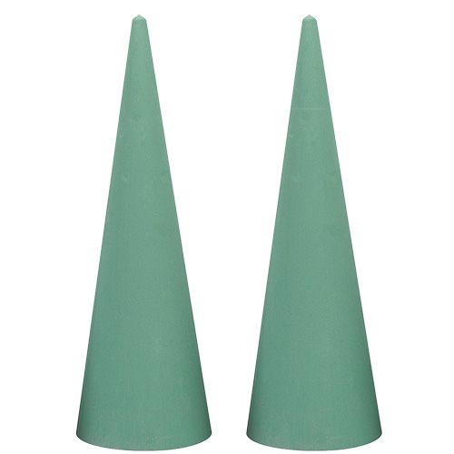 Floristik24 Schiuma floreale a forma di cono H50cm Ø15cm 2 pezzi