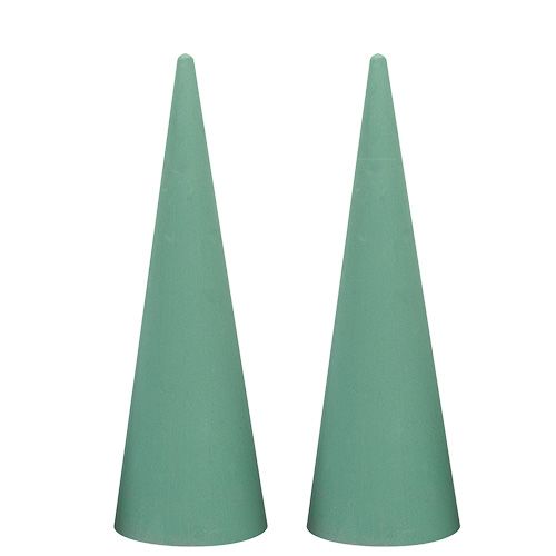 Floristik24 Cono in schiuma floreale schiuma floreale bagnata H40cm 2 pz