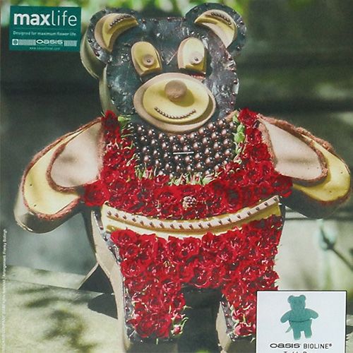 Prodotto Figura floreale in schiuma Teddy con supporto 48,5 cm x 42 cm H5 cm 1 pz