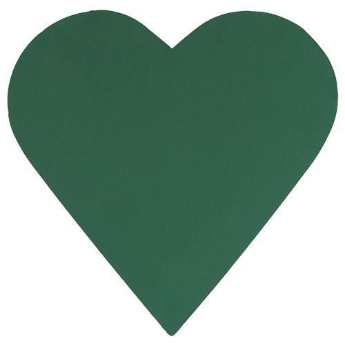 Materiale plug-in cuore in schiuma floreale verde 53 cm 2 pezzi decorazione nuziale