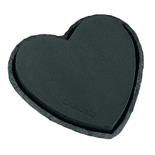 Prodotto Cuore di schiuma floreale nero 33cm 2 pezzi decorazione matrimonio