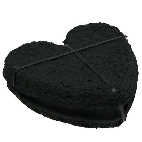 Prodotto Cuore di schiuma floreale nero 33cm 2 pezzi decorazione matrimonio