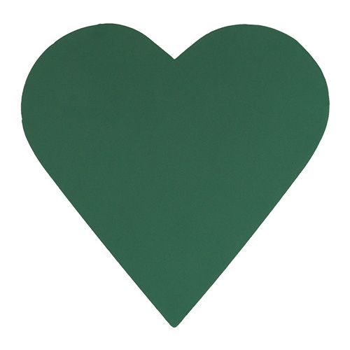 Materiale plug-in cuore in schiuma floreale verde 46 cm x 45 cm 2 pezzi