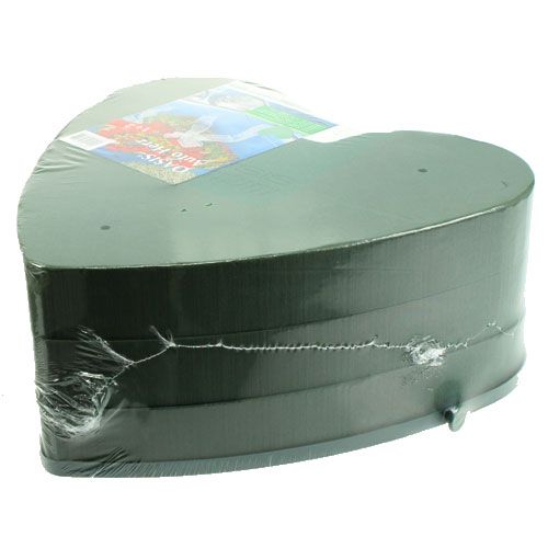 Floristik24 Cuore floreale in schiuma per auto 42 cm x 42 cm x 8 cm 3 pezzi