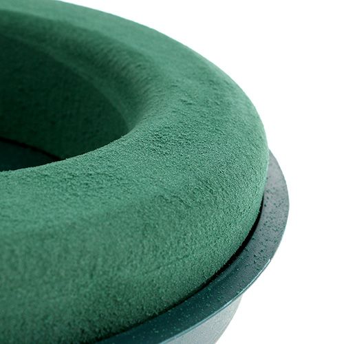 Prodotto Anello in schiuma floreale con ciotola verde Ø30cm H4,5cm 2 pz