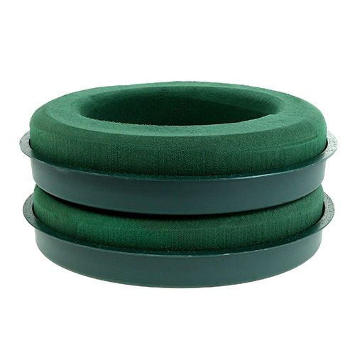 Prodotto Anello in schiuma floreale con ciotola verde Ø30cm H4,5cm 2 pz