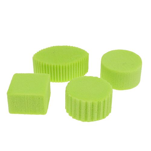 Floristik24 Tartine in schiuma floreale verde chiaro H3cm 5cm-7cm 45 pezzi