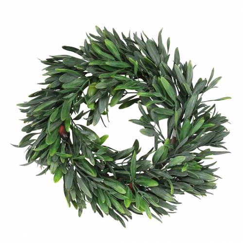 Floristik24 Corona d'ulivo verde artificiale Ø28cm decoro mediterraneo