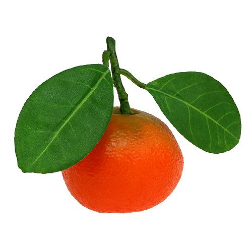 Mini arancione con foglia 5cm 8pz